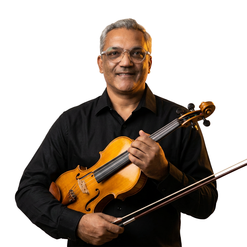 Willian Rodrigues tocando violino